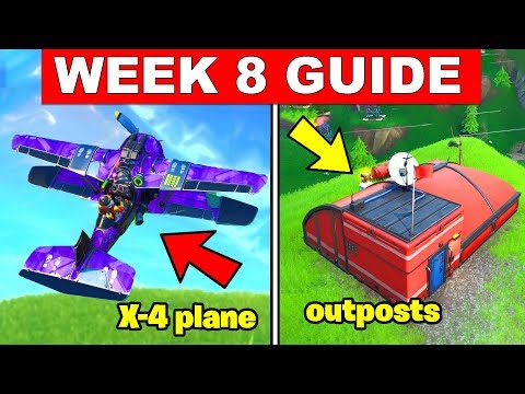 Fortnite ALL Season 8 Week 8 Challenges Guide! Destroy flying X-4 Stormwings, Outposts Got Changed