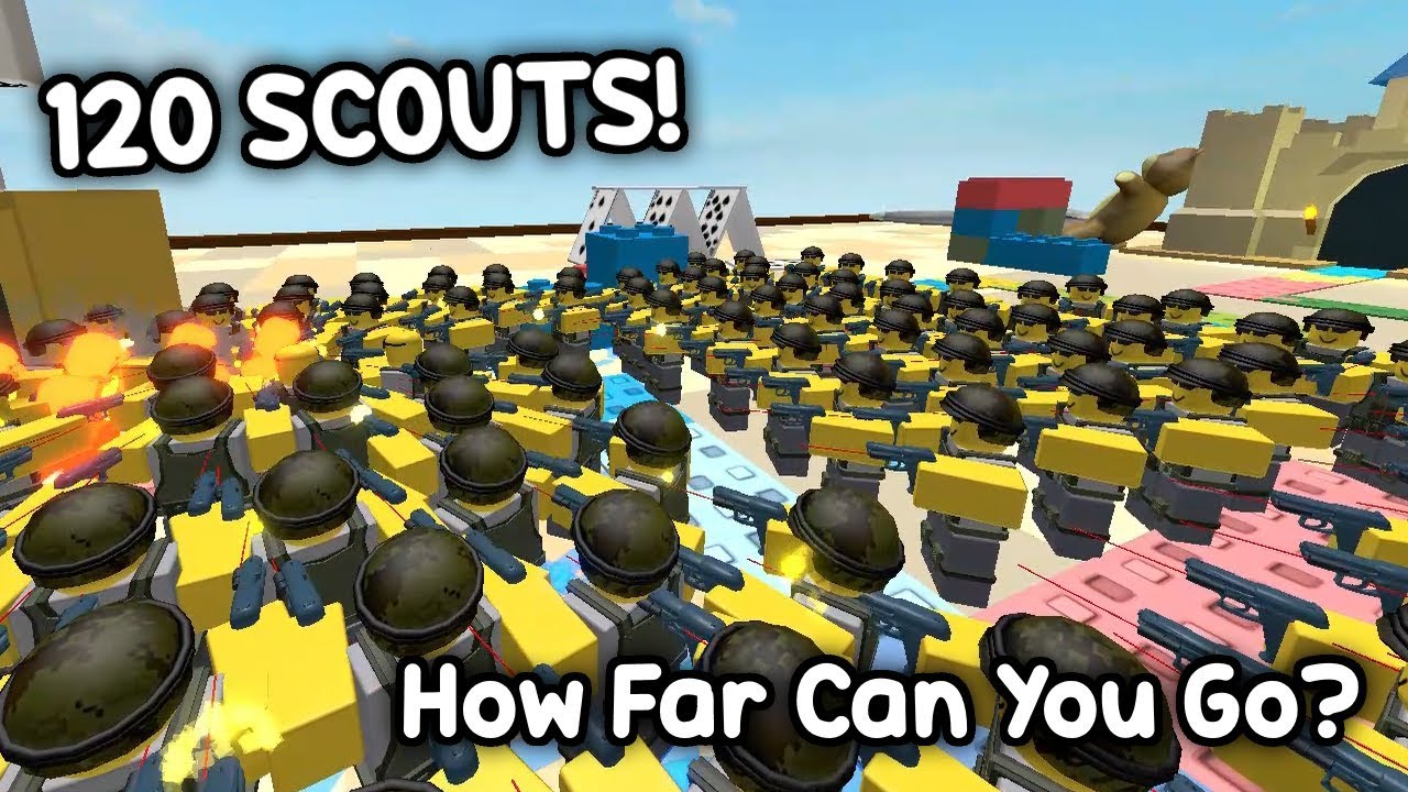 How Far Can You Go With 120 Scouts Tower Defense Simulator