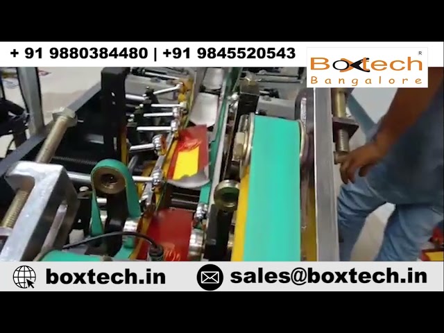 Boxtech Ecomatic carton folder and gluer for Special type carton , Vector Carton pasting
