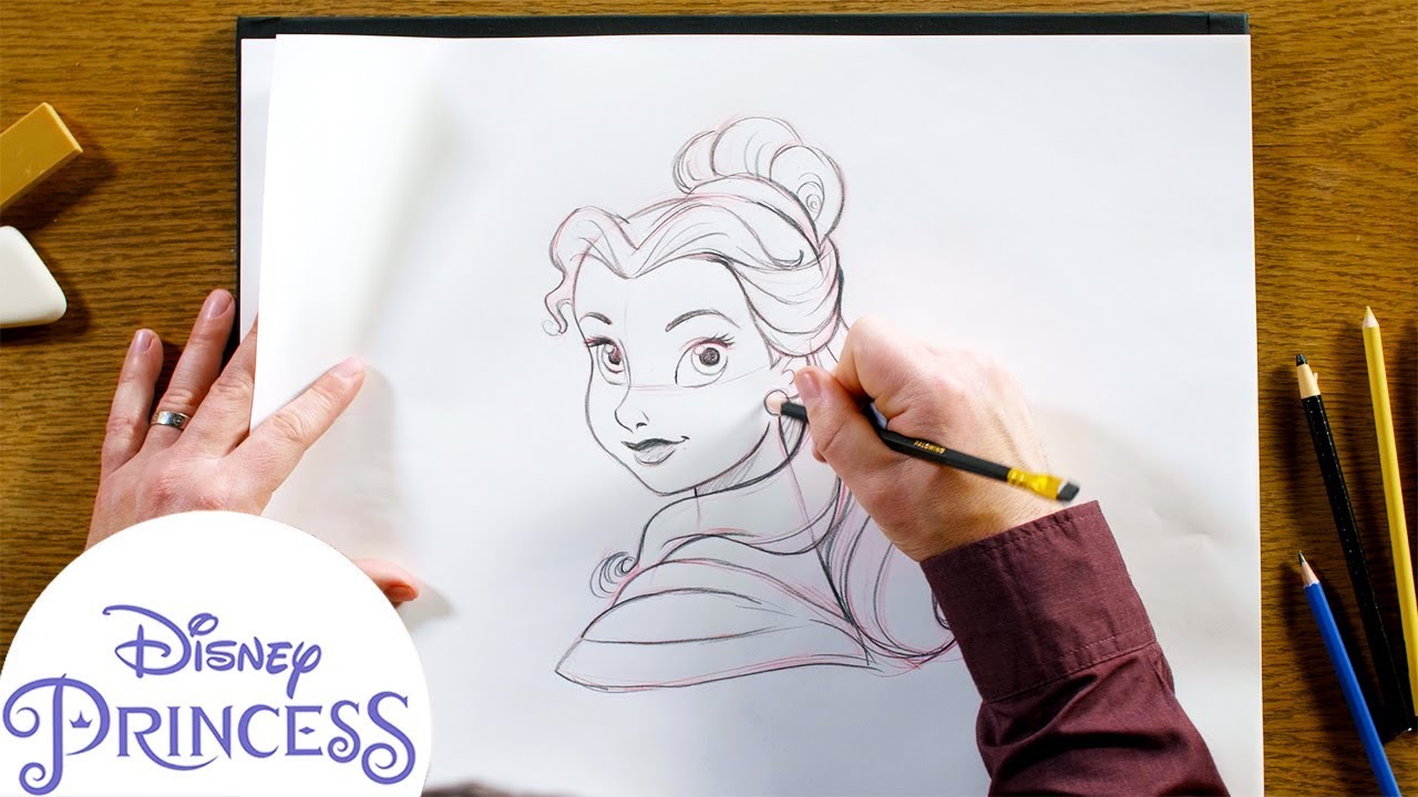 How To Draw Belle Disney Princess Youtube