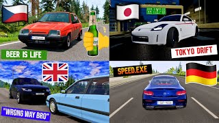 How countries/states drive in BeamNG