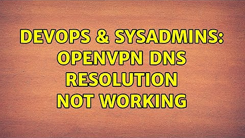 DevOps & SysAdmins: OpenVPN DNS resolution not working