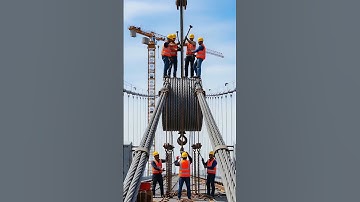 They Tried to Install the Final Cable… Then Everything Went Wrong! #fail #construction #bridge