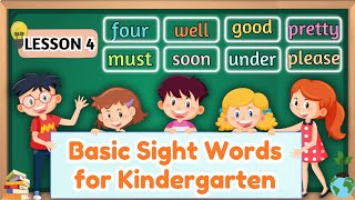 Basic Sight Words For Kindergarten | Learn To Read (Lesson 4)