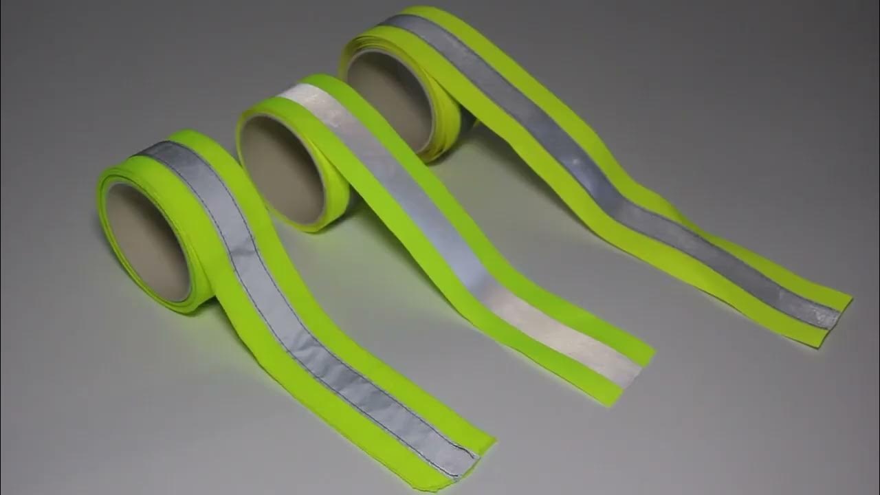 Flame resistance fluorescent reflective tape,yellowsliver reflective