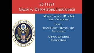 Oral Argument — 25-11291 Gann v. Depositors Insurance