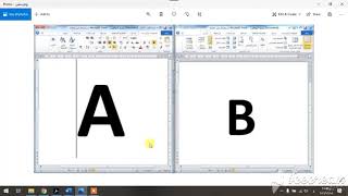 (تقسم الشاشة اللابتوب او الكمبيوتر)  طريقة فتح ملفين وورد فى نفس الوقت
