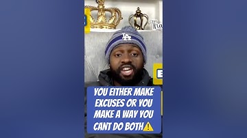 You Either Make Excuses Or You Make A Way You Cant Do Both⚠️#bedifferentfamily⚠️👑💡🚨 #bdf⚠️👑💡