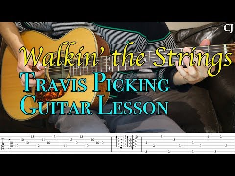 walkin'-the-strings---merle-travis-(with-tab)-|-watch-and-learn-travis-picking-guitar-lesson