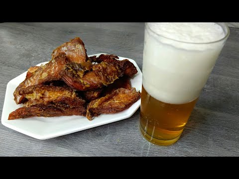 Пряные ломтики сушёного куриного мяса к пиву для дружеской встречи Закуска на все 💯