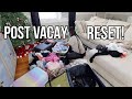 POST VACAY ROUTINE! 2 WEEKS OF LAUNDRY, GROCERY HAUL, CLEAN &amp; ORGANIZE WITH ME, MOTION SICKNESS?