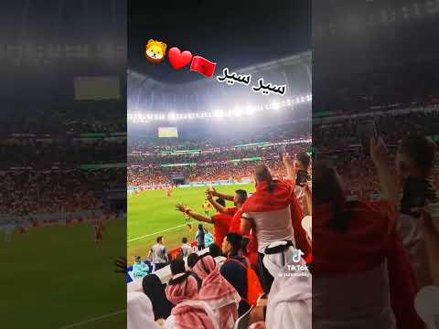 شاهد اقوي جمهور في قطر 2022 المغرب إسبانيا سير