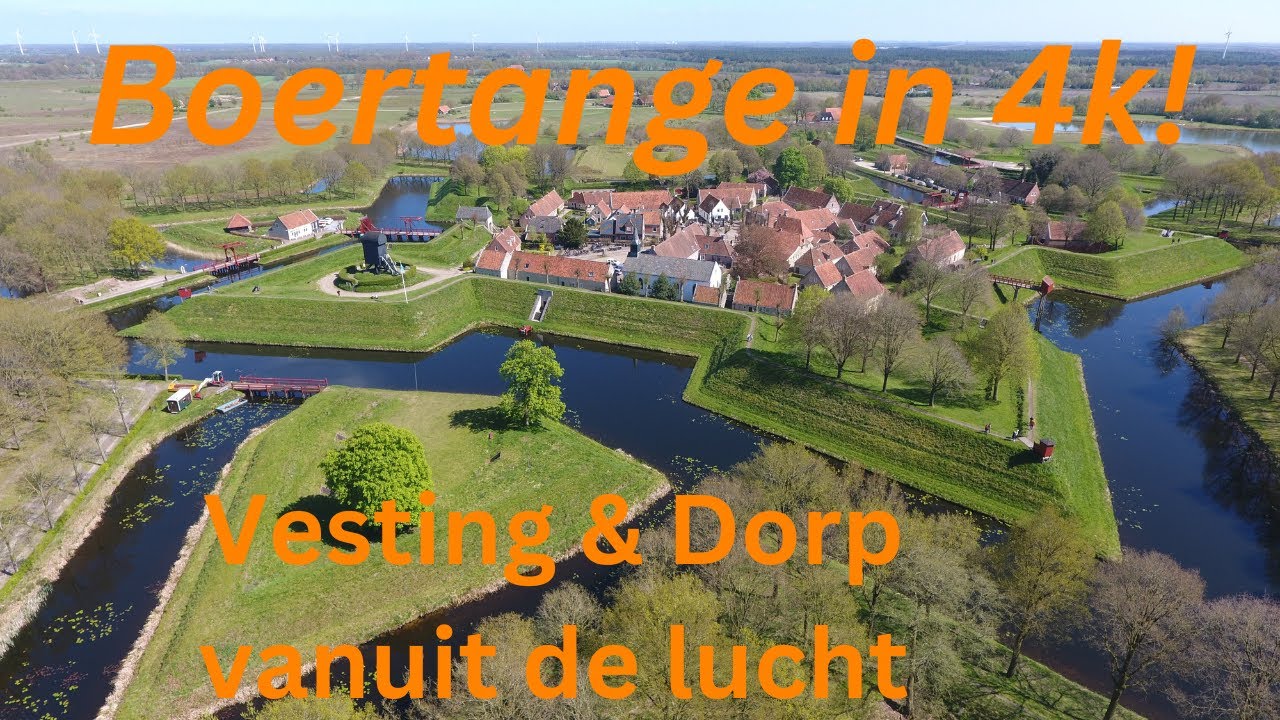 Boertange in 4K: Vliegen over vesting en dorp