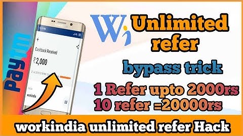 Earn free paytm cash from workindia app with unlimited reffer bypass trick in Telugu #freepaytmcash