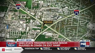 Trooper taken to hospital from I-275 crash, driver arrested on OVI charge
