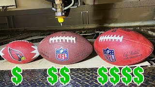 Cheap Vs. Expensive Footballs Cut In Half With Waterjet
