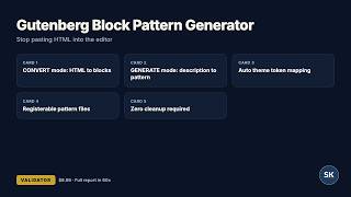 Convert any HTML into clean, theme-ready Gutenberg blocks