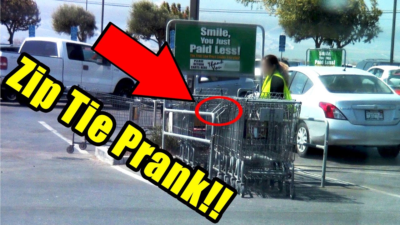Best Zip Tie Shopping Cart Prank 2 YouTube
