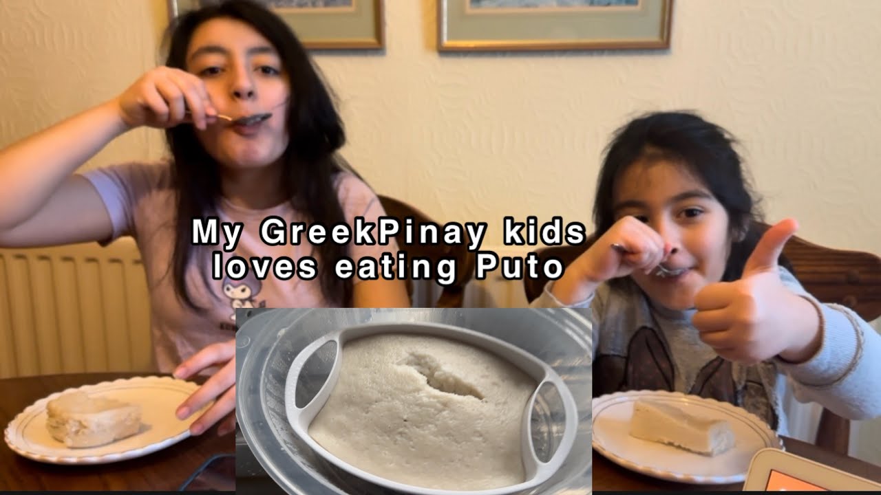 Putong bigas meryenda ng mga anak kong GreekFilipino #kakanin #filipinofood #putongbigas #bisaya 