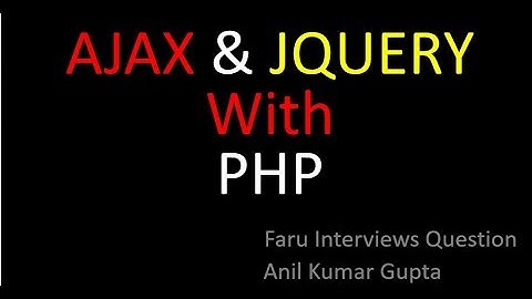 Using Ajax , Jquery with PHP,MYSQL (1 to 4  years)