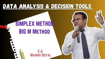 Simplex Method (Part 3)by CA. Mannu Goyal