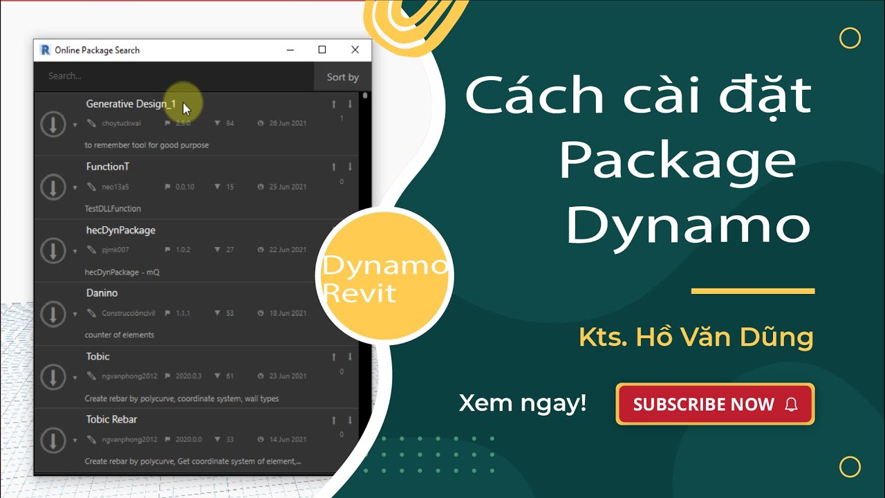 CÁCH CÀI ĐẶT PACKAGE CHO DYNAMO - YouTube