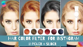 Spark AR Tutorial : Change Hair Color in Instagram [Hair Segmentation| UI Picker + Slider] screenshot 5
