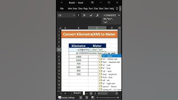 "Excel Tutorial: Convert Kilometer to Meter in Excel (Step-by-Step)"