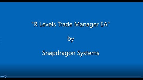 Metatrader R Levels Trade Manager EA