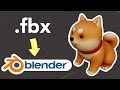 Как загрузить FBX формат 3D модели с текстурами в Blender Импорт персонажа