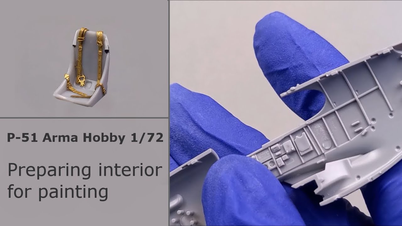 P-51 from Arma Hobby in 1/72: Episode 2/5: Interior (working with parts before painting)