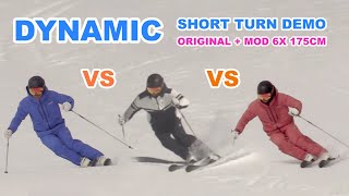Dynamic Short Turn Demos on the Original + Mod 6X 175cm ski