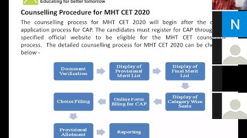 MHT-CET 2020 Counselling Information session