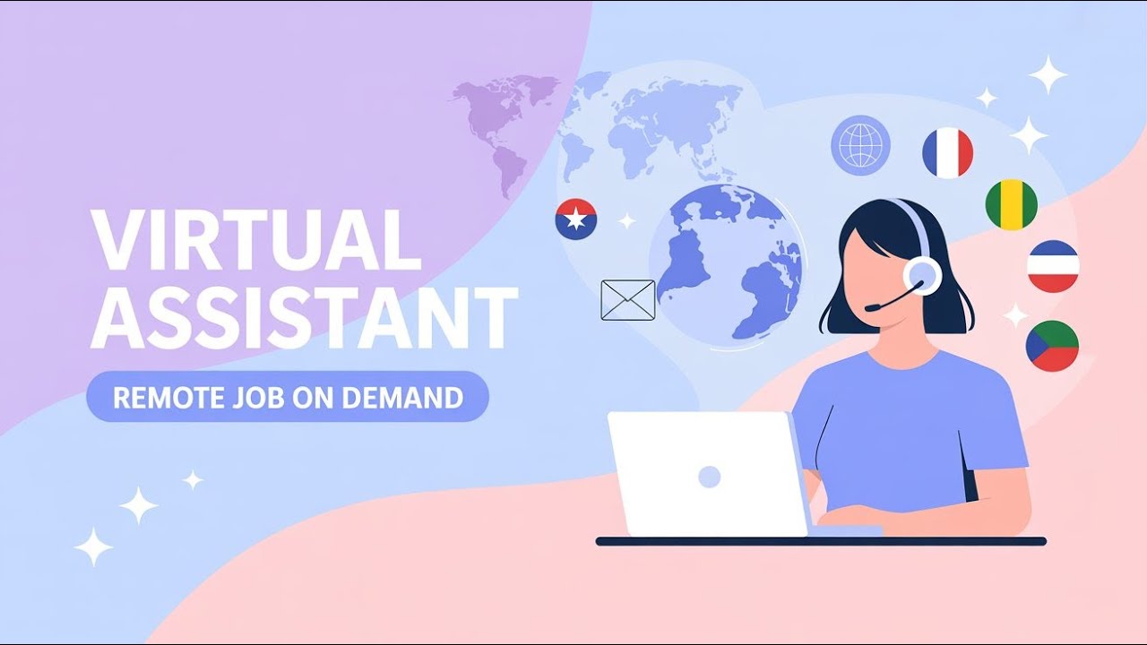 rewrite this title Virtual Assistant- A remote job on demand, connecting with Global Clients rewrite this title Virtual Assistant- A remote job on demand, connecting with Global Clients