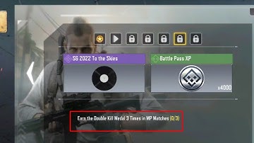 Earn The Double Kill Medal 3 times in mp matches
