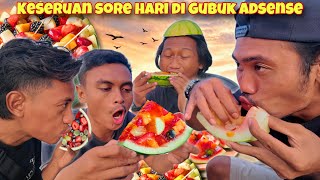 SUASANA SORE DI GUBUK EXBEN & BUAT SEMANGKA JELLY PALING SEGARR