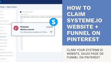How to claim Systeme.io Website on Pinterest