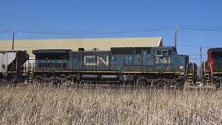 OLS Caboose, Leaser, IC Blue Devil, BCOL & Rolling Meet on the CN Rivers Sub!