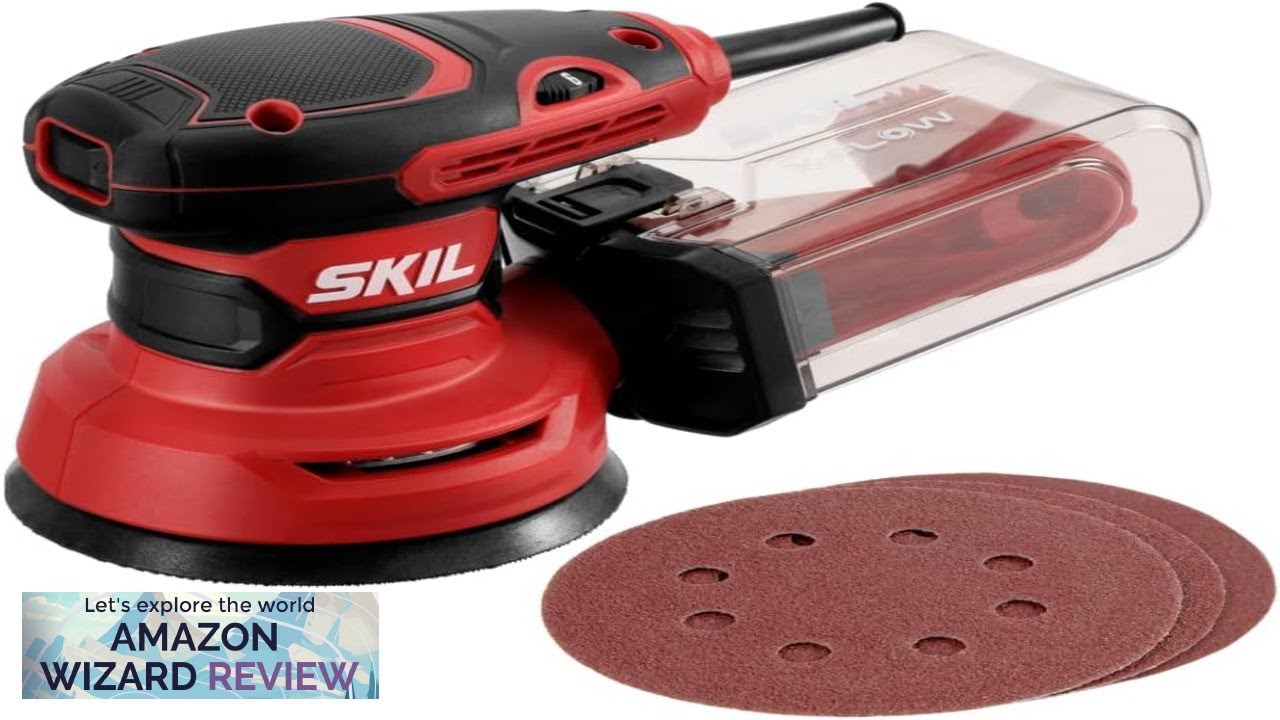 SKIL 5” Random Orbital Sander with Cyclonic Dust Box & 3pc Sanding ...
