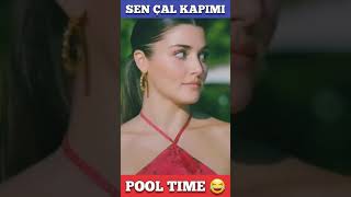 Funny Pool Scene Eda And Serkan Sen Çal Kapimi