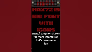 max7219 Led Matrix Arduino ESP8266 BIG FONT and ICONs 8x8 shown on a 8x32 matrix 0053