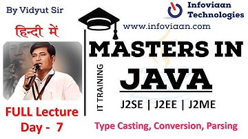 Lecture 7 - Java Type Casting, Parsing | What is Type Conversion, Casting & Parsing in Java