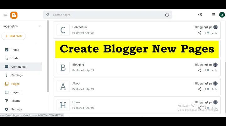 How to create multiple pages in blogger | how to categorize my blogspot