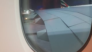 Emirates Flight Ek21 A380 Dubai To Manchester Take Off, New Years 2023, And Hard Landing