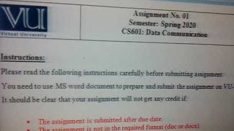 Cs601 Assignment 1 Solution Spring 2020