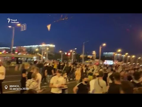 Вторая ночь протестов в Минске