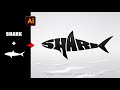 Warp Text Into the Custom Shape in Adobe Illustrator | Shark Typography Design | Adobe Illustrator