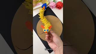 How to Make a Golden Dragon from Waste Egg Carton 🐉✨ | Kids Learning Craft | DIY Dragon # #kidscraft