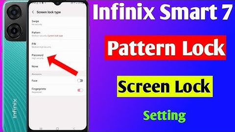 infinix smart 7 hd screen lock kaise lagaye l how to set screen lock in infinix mobile