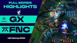 GX vs FNC Full Series Highlights – LEC Spring 2026 W1D1 | GIANTX vs Fnatic